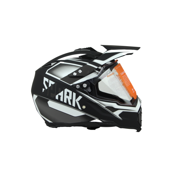 Cross helmet with glass MT128 Black / White