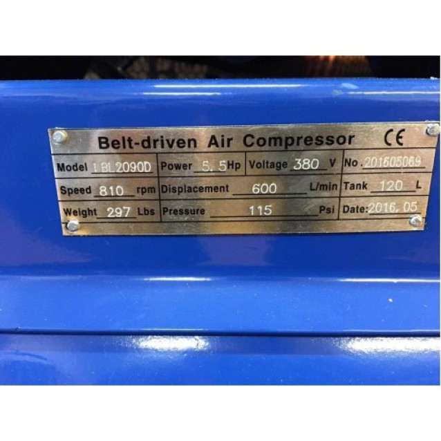FRASER gaisa kompresors 2cil / 120L 4KW 600l / min