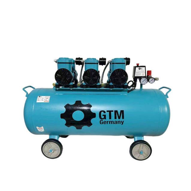 Oil free air compressor GTM MT S 120L 550l/min 220V