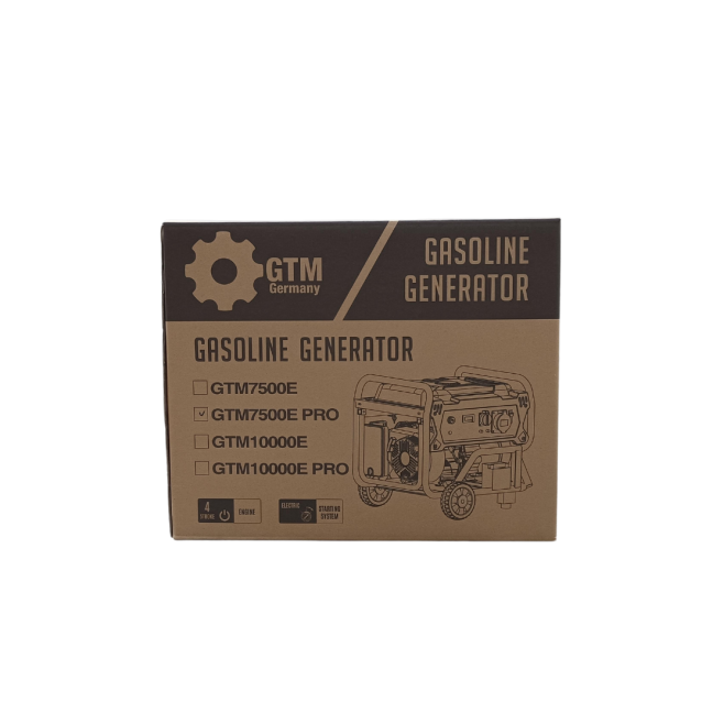 GTM 7500E PRO Benzininis generatorius 7.5 KW vienfazis/ trifazis PROFESIONALUS
