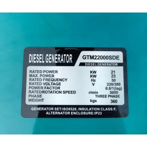 Dyzelinis generatorius GTM22000SDE 21KW