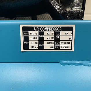 Воздушный компрессор GTM 2cil / 120L 4KW 800 л / мин
