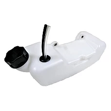 Fuel tank with stopper and hose