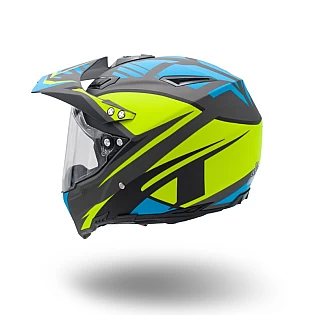 Helmet with visor "Cross 128" Blue/Yellow