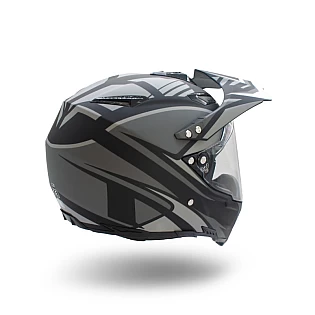 Cross 128 Helmet with Visor – Black/Grey