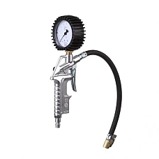Inflatable pistol with manometer