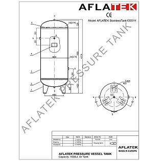 AFLATEK resiveris 1000l/11 (Nerūdijančio plieno)