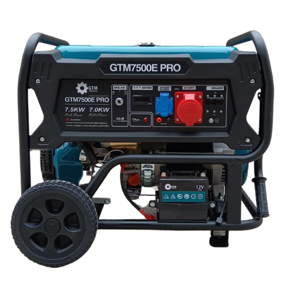 GTM 7500E PRO Бензиновый генератор 7,5 кВт однофазный/трехфазный