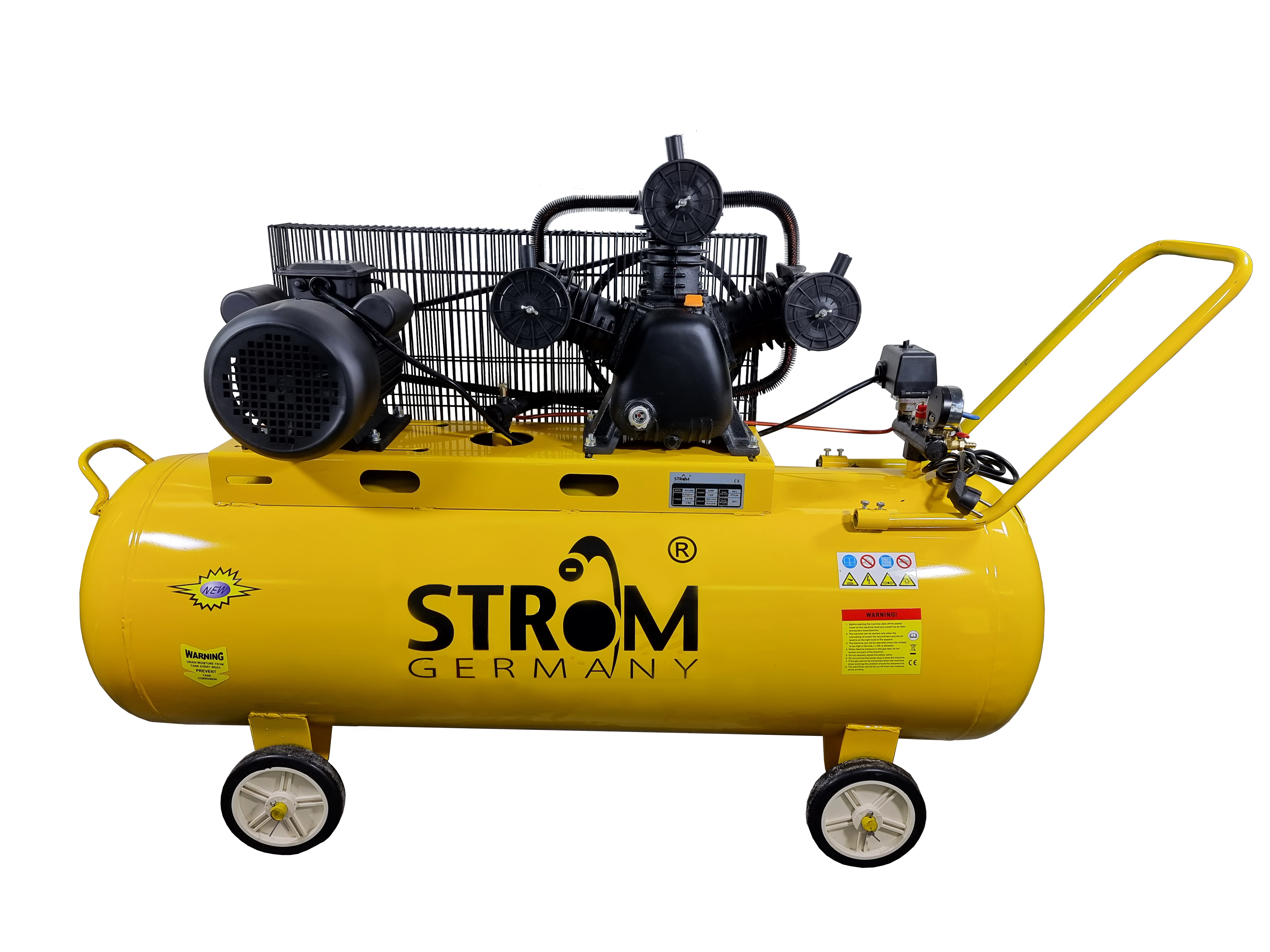 Воздушный компрессор STROM 3cil/180l 3kW 520l/min 230V