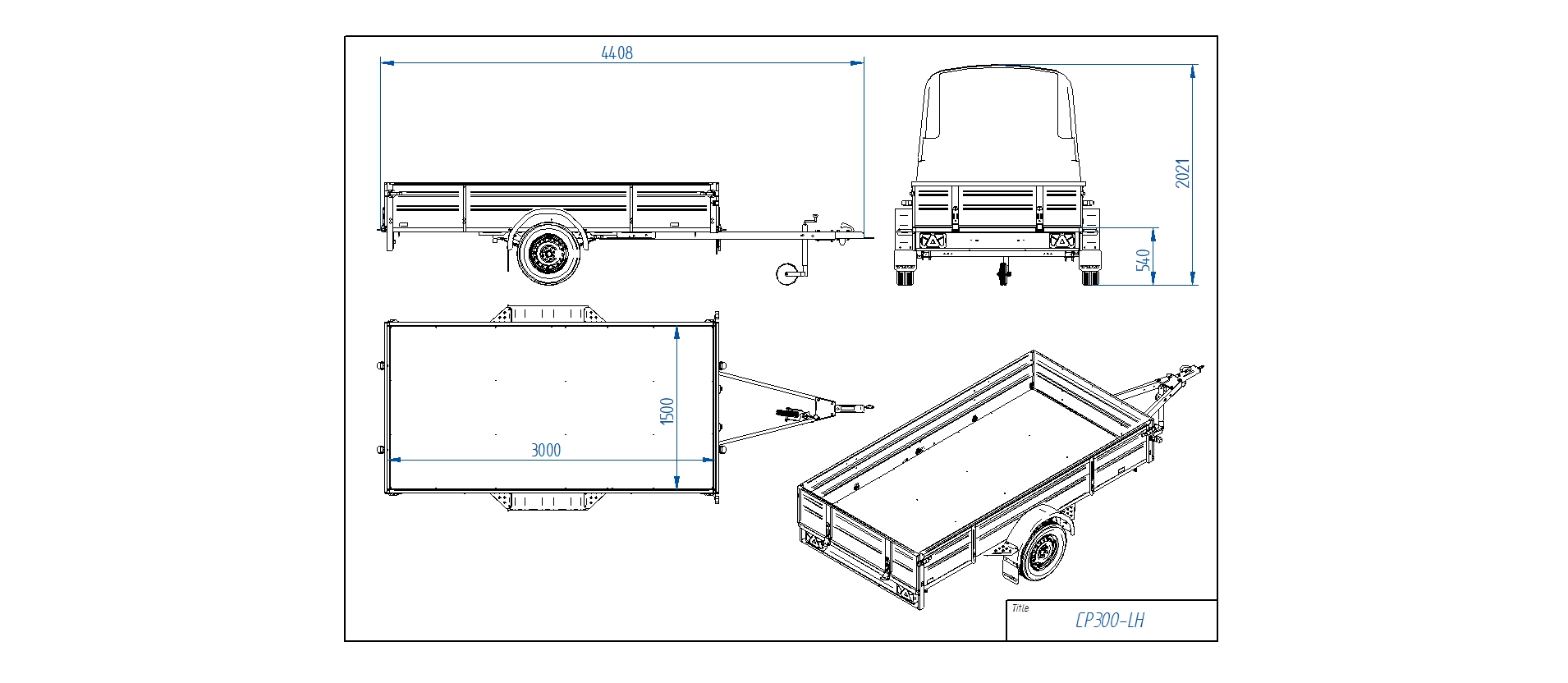 Flatbed Trailer CP300-LH PRO