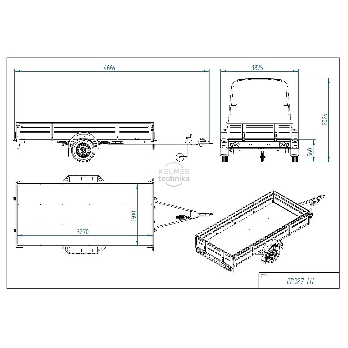 Flatbed Trailer CP327-LH PRO