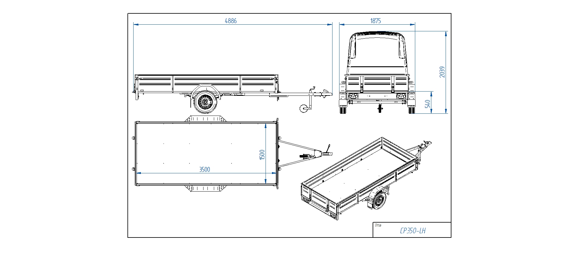 Flatbed Trailer CP350-LH PRO