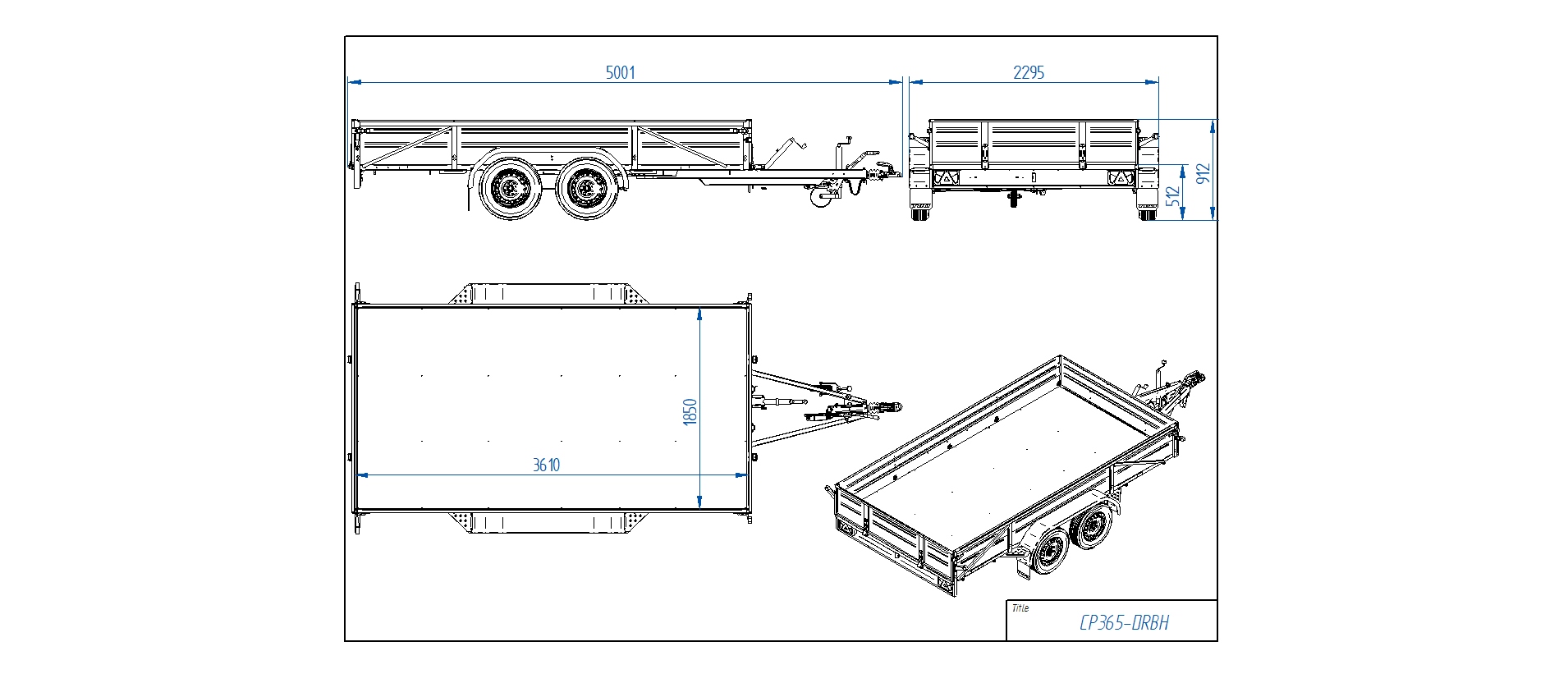 Flatbed Trailer CP365-DRBH