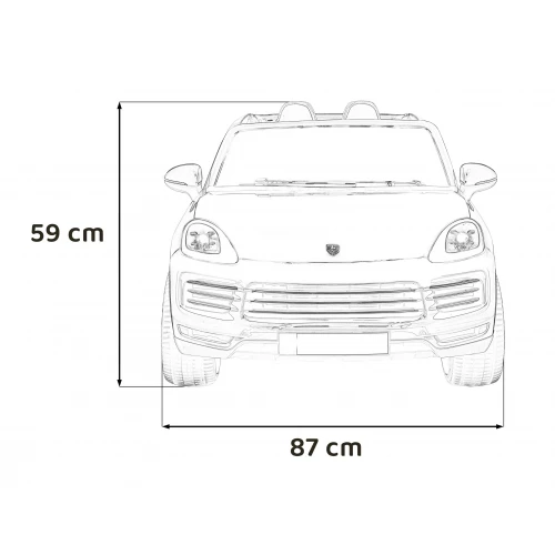 Bērnu elektriskais automobilis Porsche Cayenne S balts