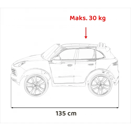 Bērnu elektriskais automobilis Porsche Cayenne S balts