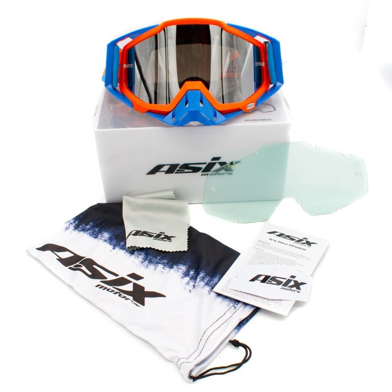 ASIX AS1 Cross Goggles Orange/Blue