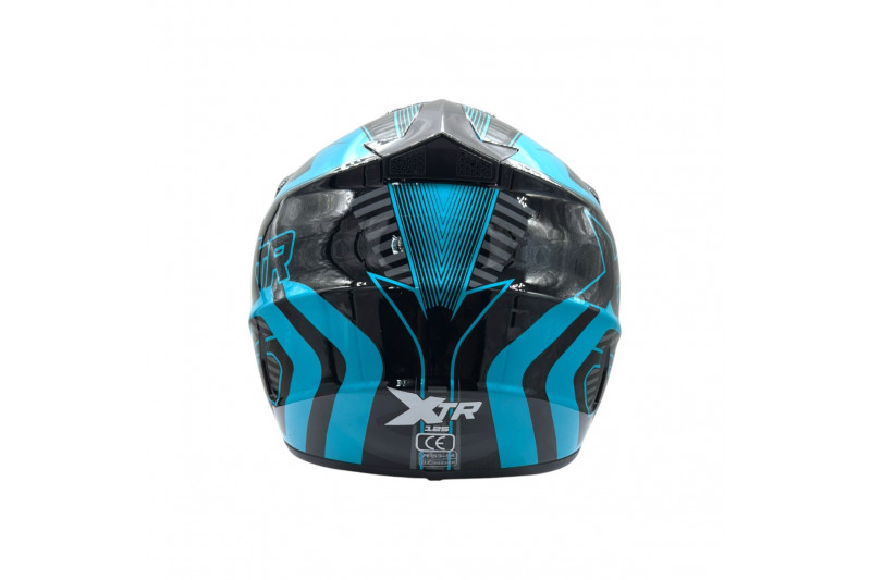 Vaikiškas šalmas XTR125 Juodas/Mėlynas