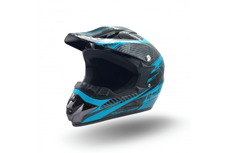 Vaikiškas šalmas XTR125 Juodas/Mėlynas